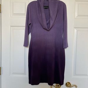 Purple ombré sweater dress petite L